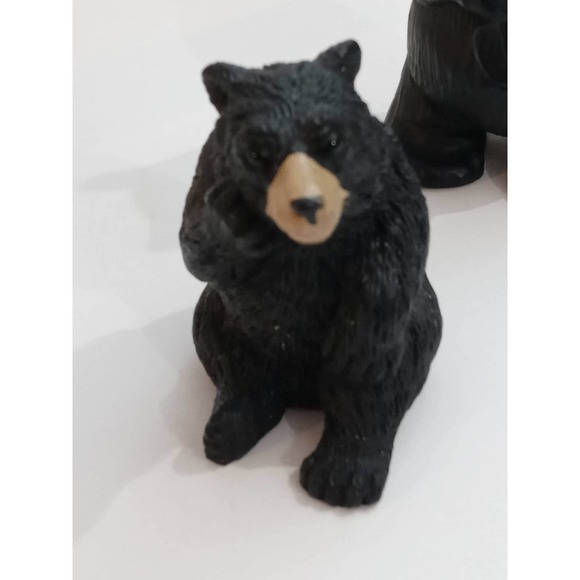 Vintage Black Bear Family Resin Figures Set of 4 Boyd Bear Foot & Other (b9) - Picture 4 of 7